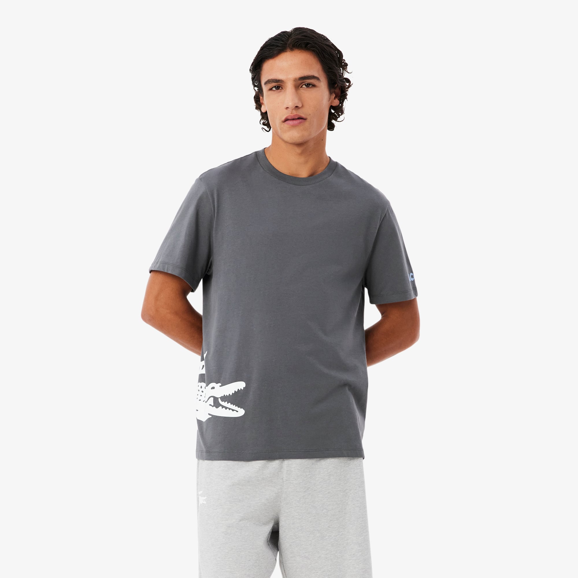 Áo Thun Mặc Nhà Lacoste Nam Chất Liệu Cotton Họa Tiết In