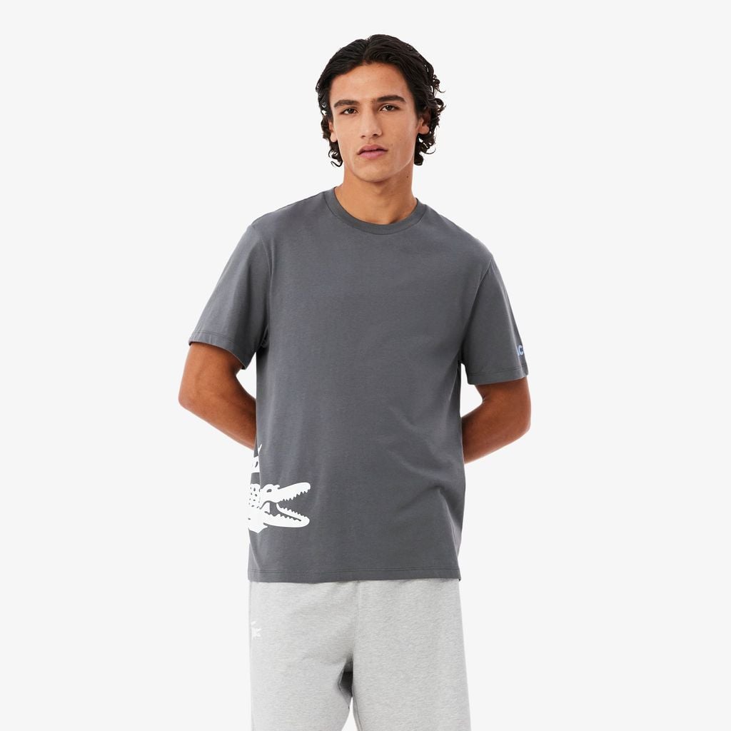 Áo Thun Mặc Nhà Lacoste Nam Chất Liệu Cotton Họa Tiết In