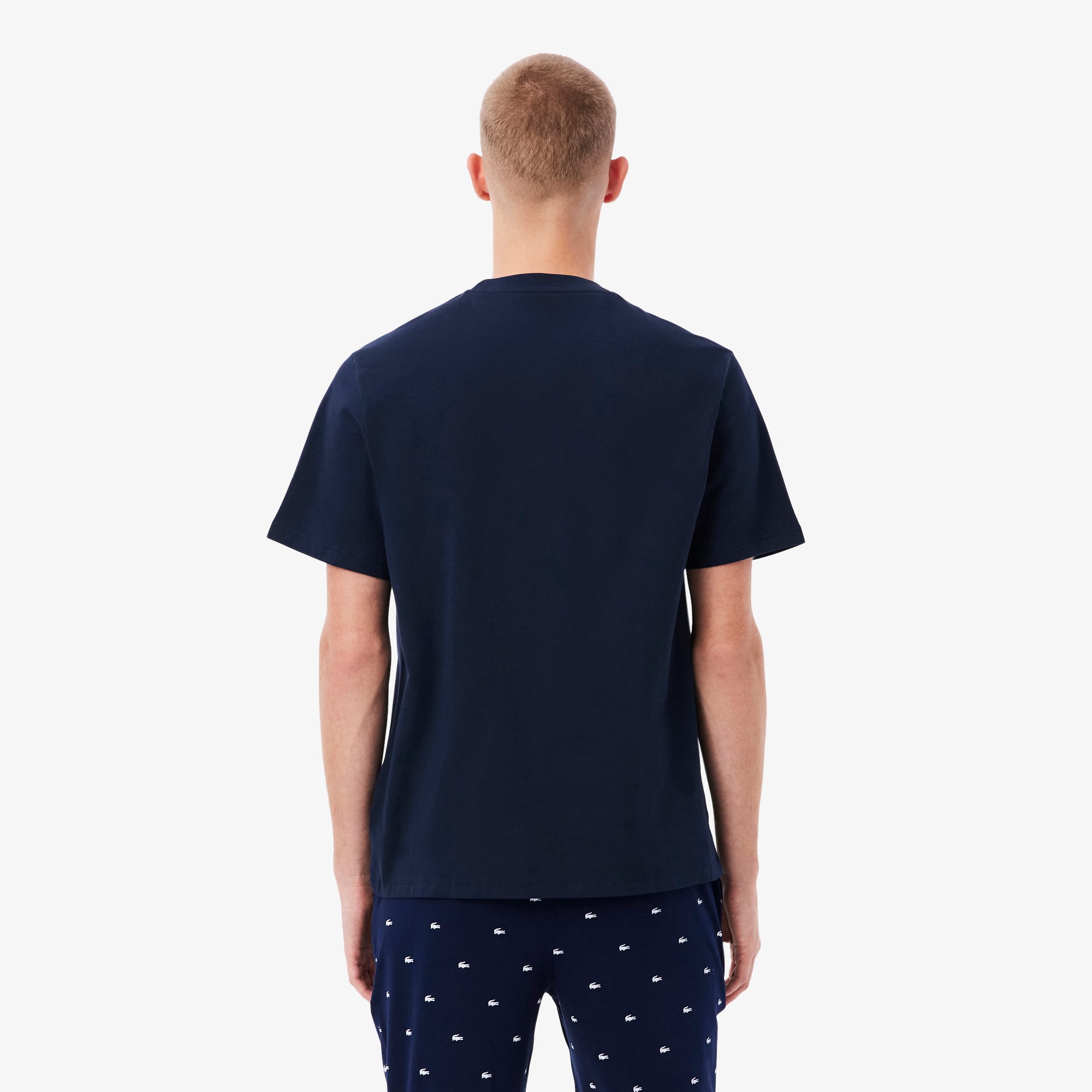 Áo Thun Mặc Nhà Lacoste Nam Chất Liệu Cotton Hình In Cá Sấu