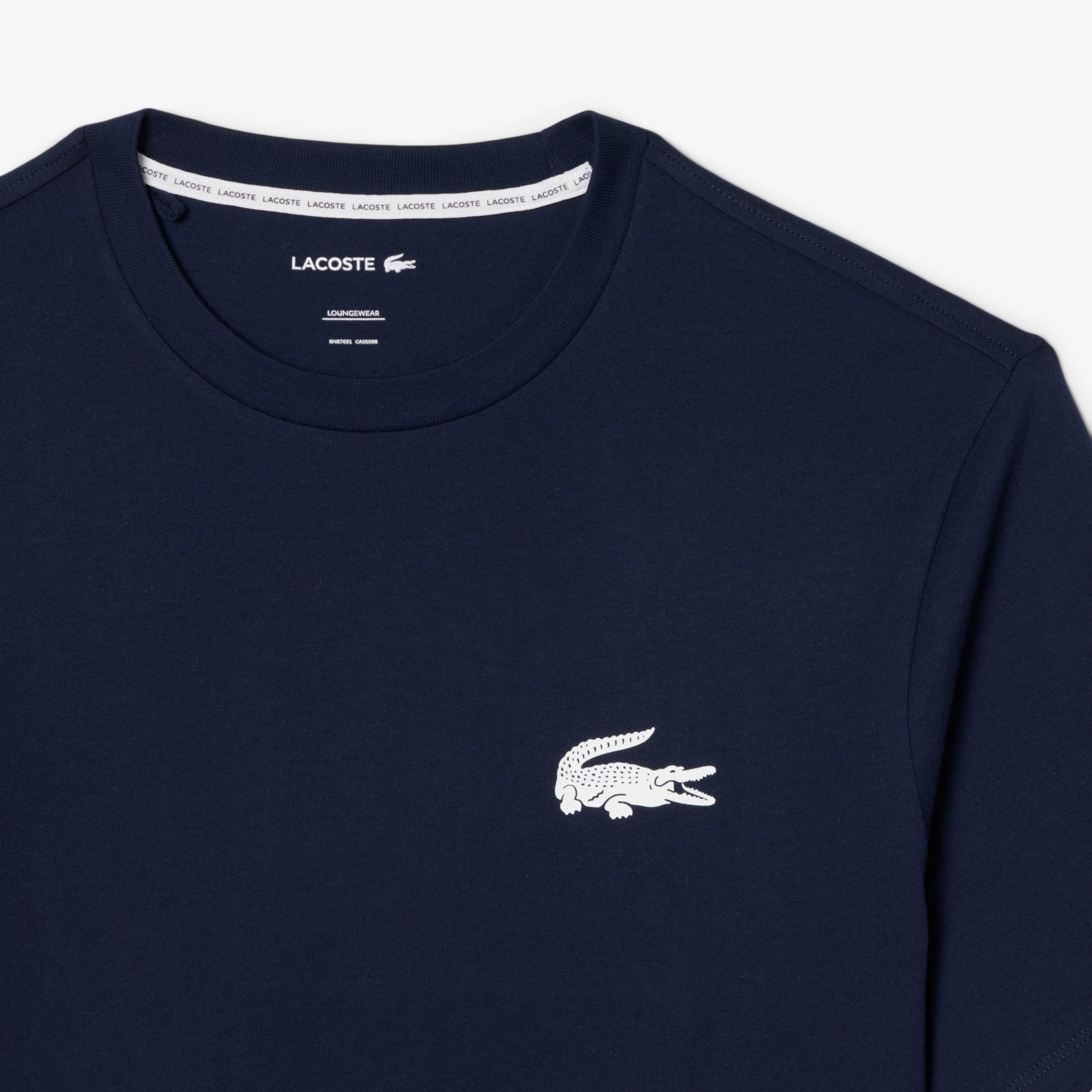 Áo Thun Mặc Nhà Lacoste Nam Chất Liệu Cotton Hình In Cá Sấu
