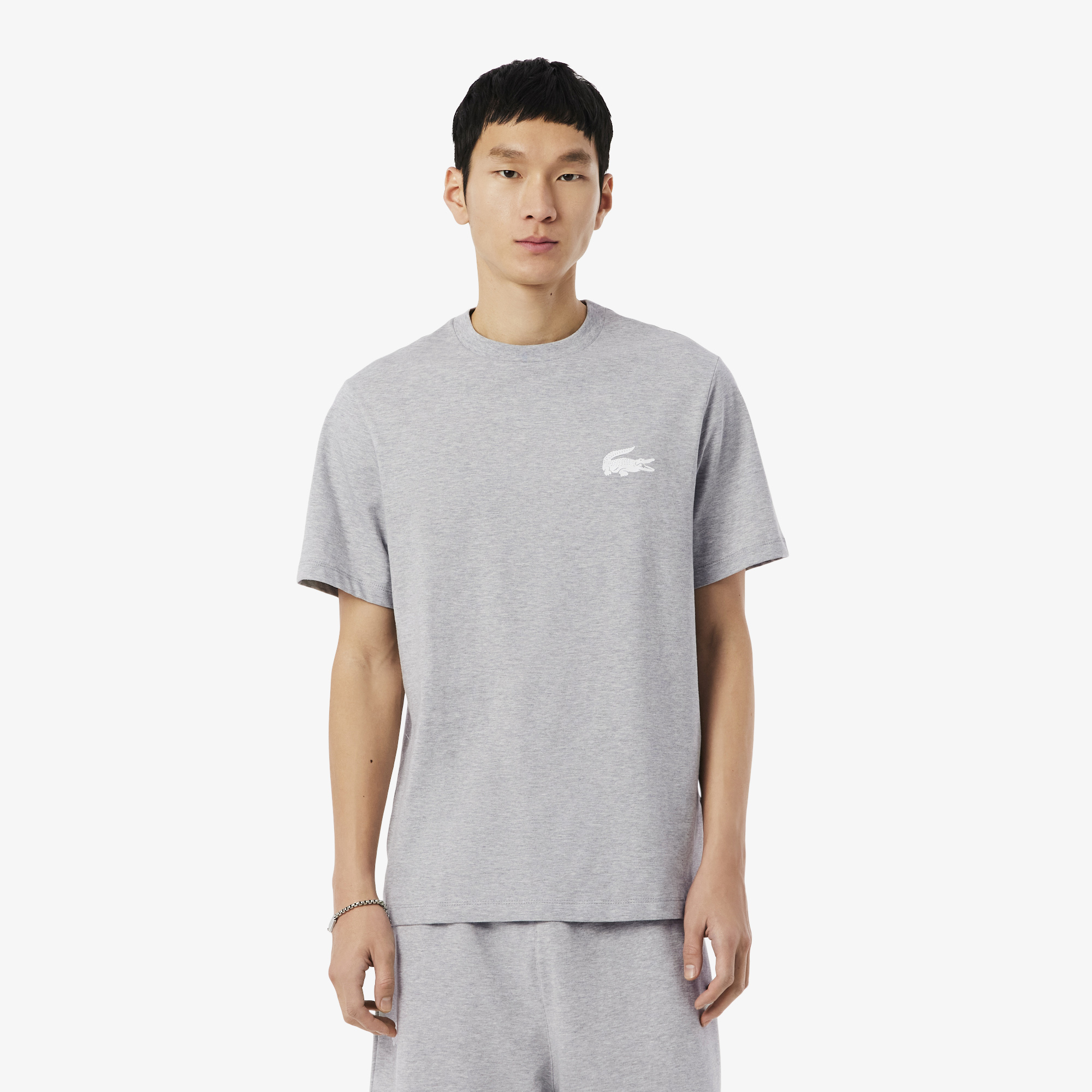 Áo Thun Mặc Nhà Lacoste Nam Chất Liệu Cotton Hình In Cá Sấu