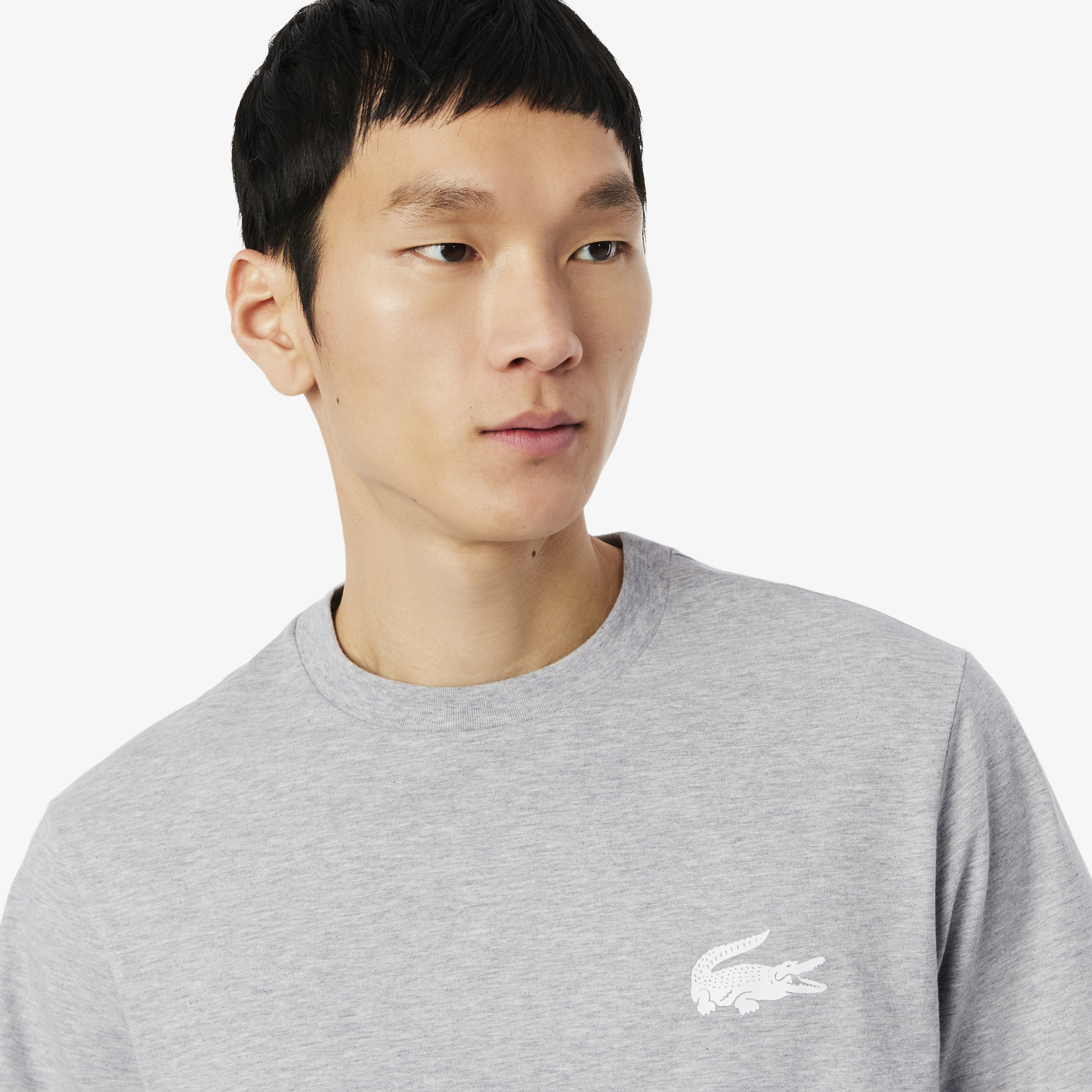 Áo Thun Mặc Nhà Lacoste Nam Chất Liệu Cotton Hình In Cá Sấu