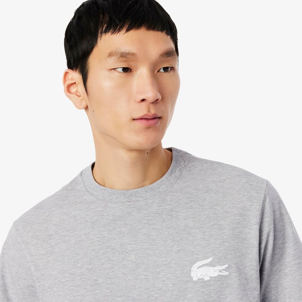 Áo Thun Mặc Nhà Lacoste Nam Chất Liệu Cotton Hình In Cá Sấu