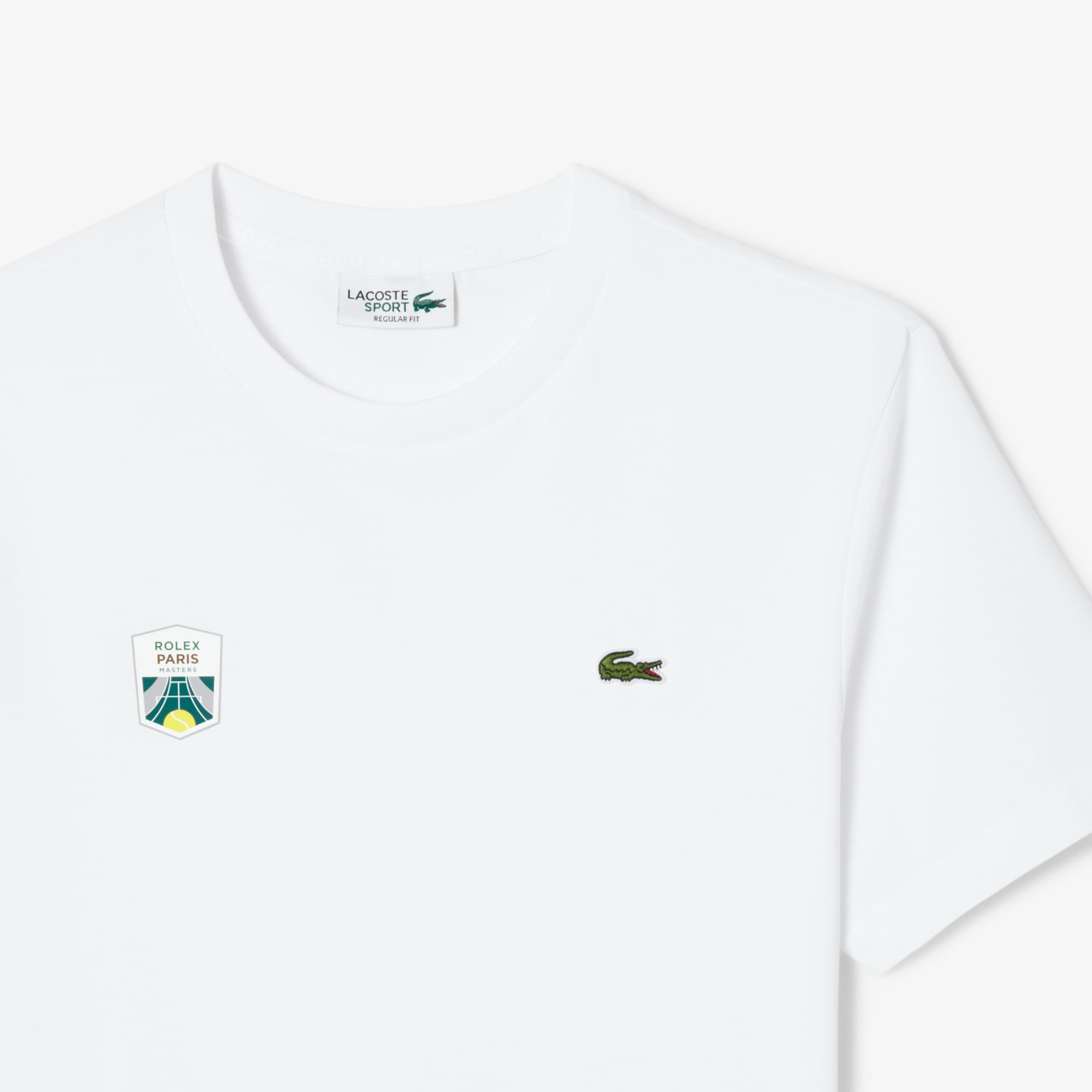 Áo Thun Lacoste Unisex Dáng Suông Phiên Bản Rolex Paris Masters