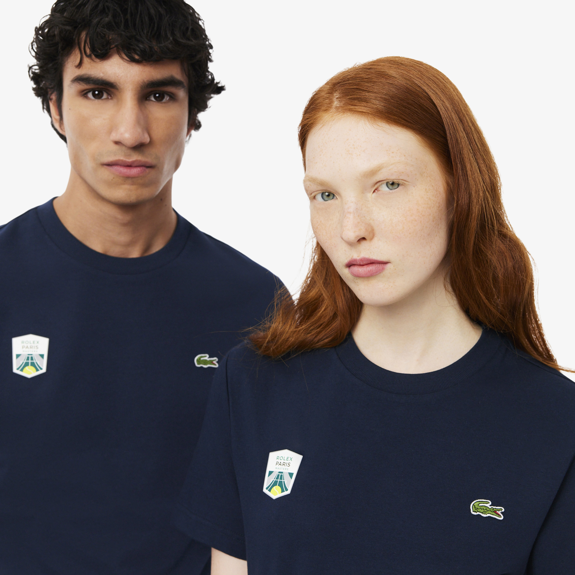 Áo Thun Lacoste Unisex Dáng Suông Phiên Bản Rolex Paris Masters