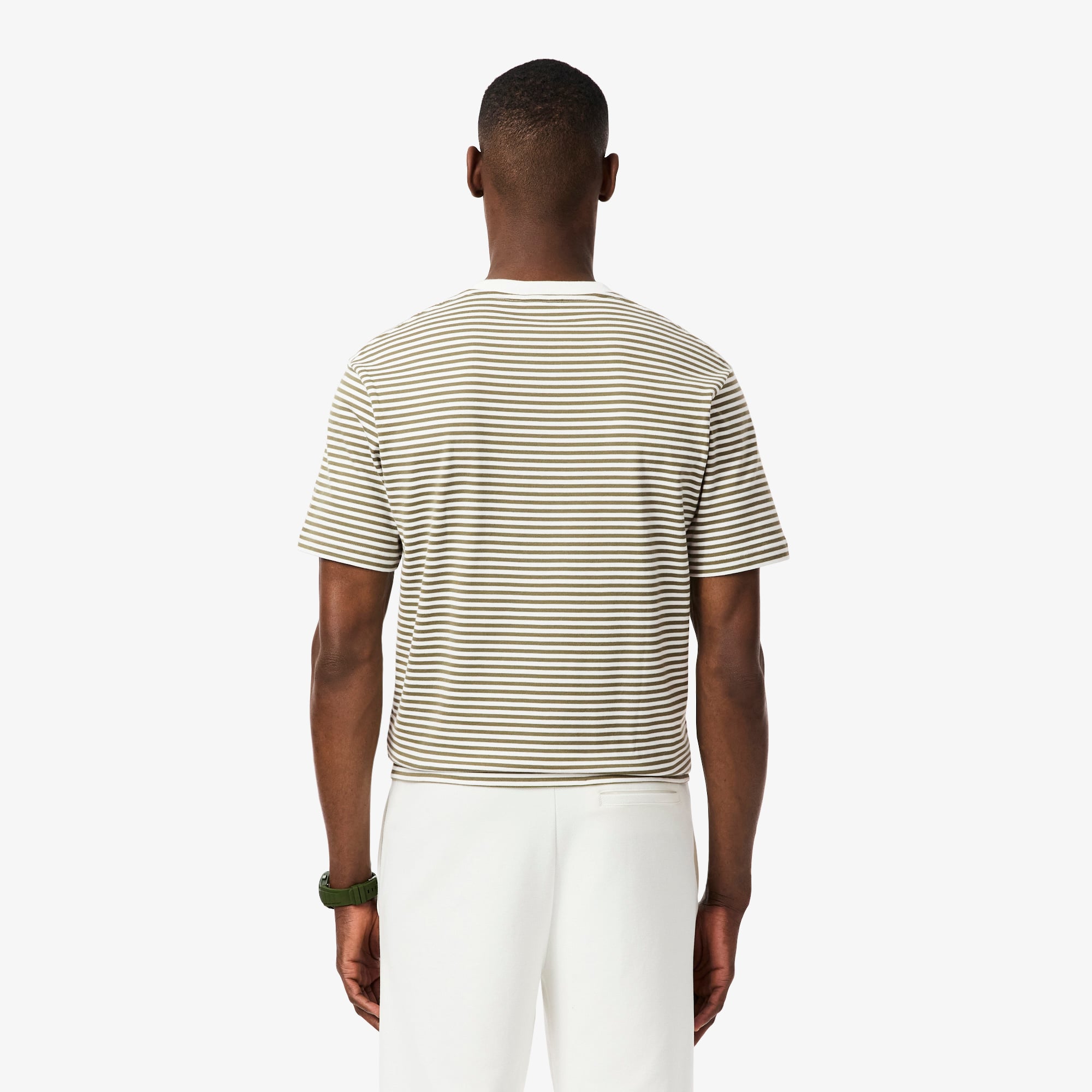 Áo Thun Lacoste Nam Sọc Chất Liệu Cotton Dày