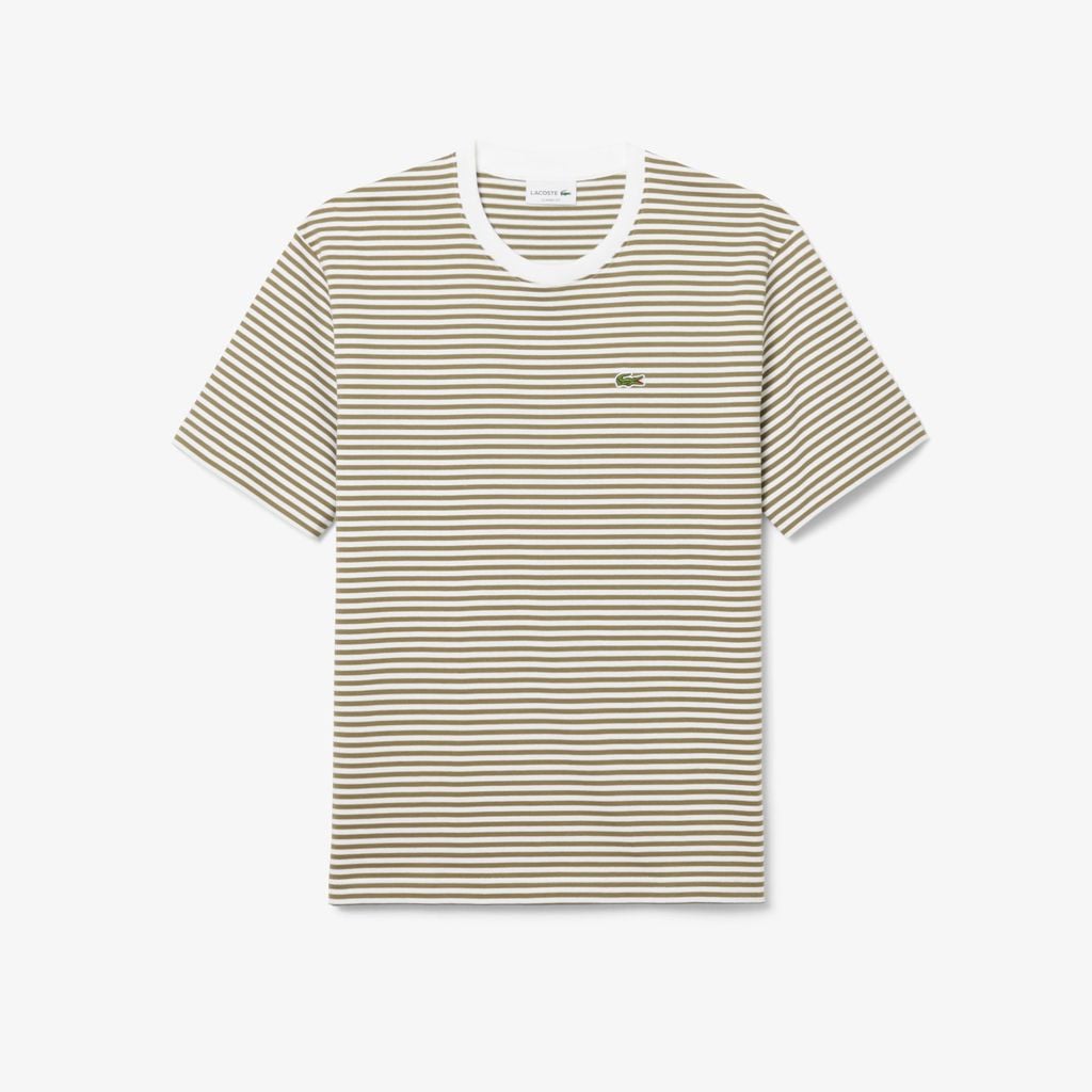 Áo Thun Lacoste Nam Sọc Chất Liệu Cotton Dày