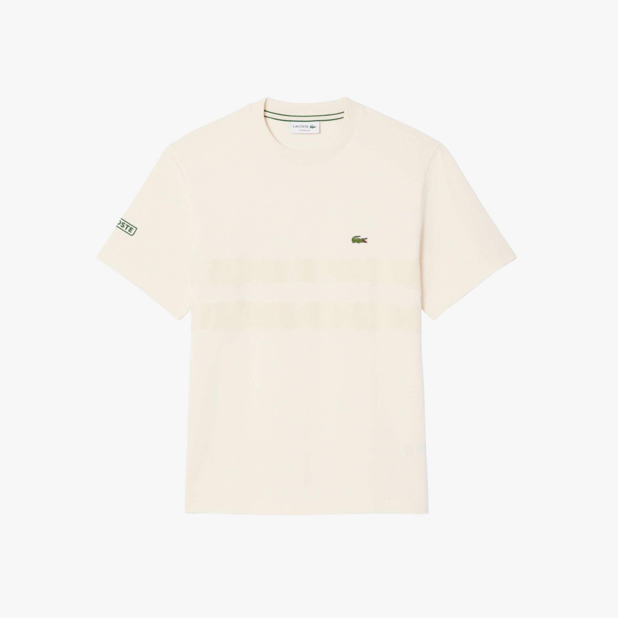 Áo Thun Lacoste Nam Band Chất Liệu Jersey Dày Có Lưới