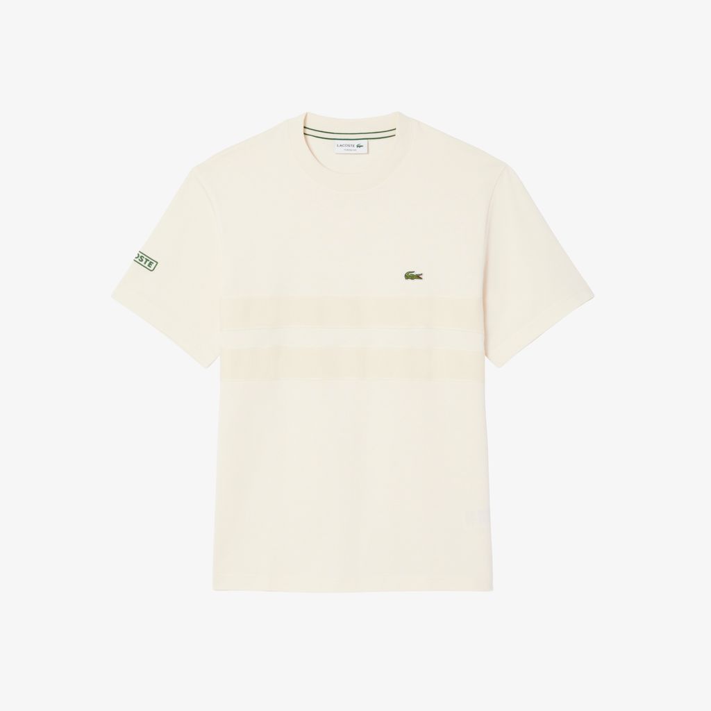 Áo Thun Lacoste Nam Band Chất Liệu Jersey Dày Có Lưới