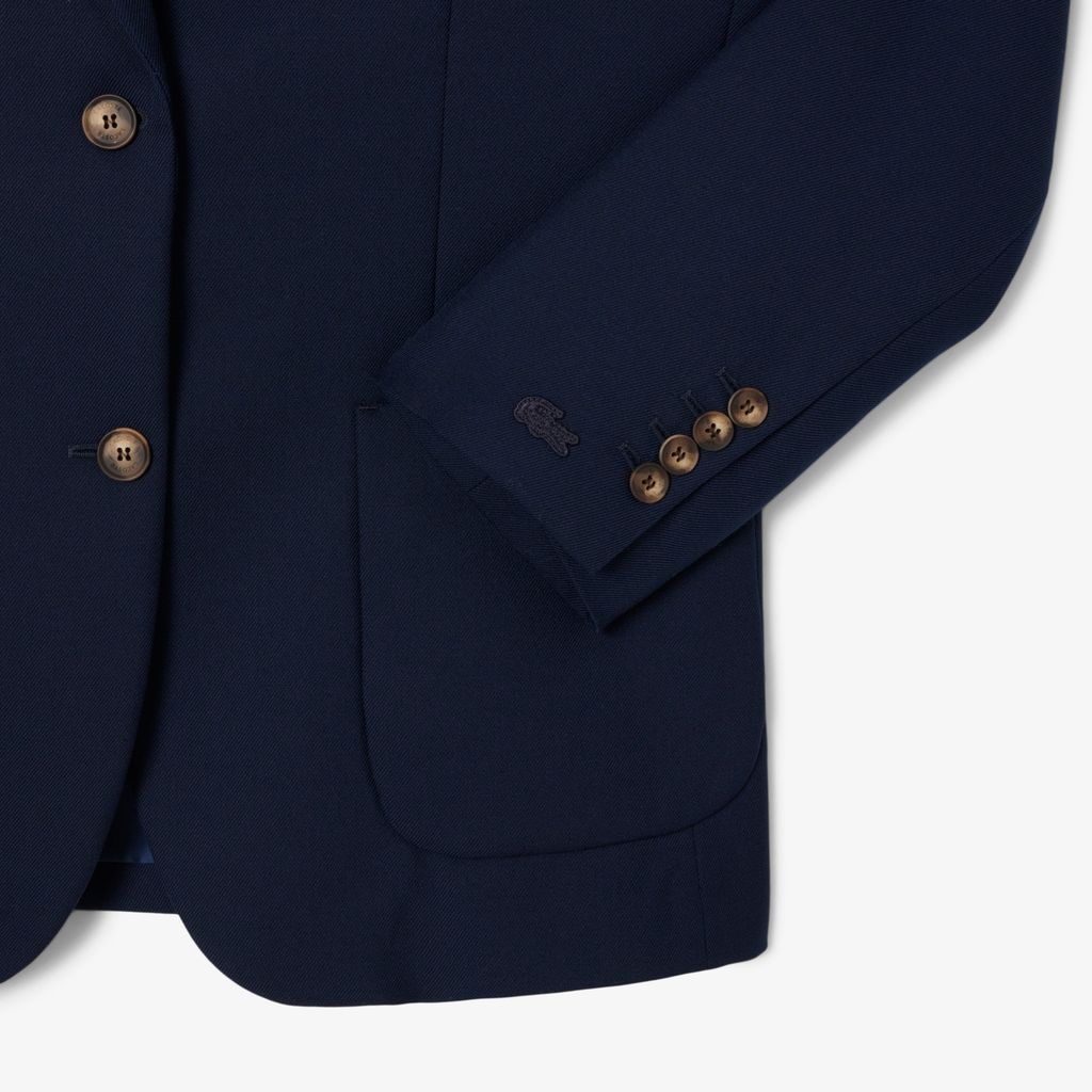 Áo Blazer Lacoste Nữ Chất Liệu Vải Twill