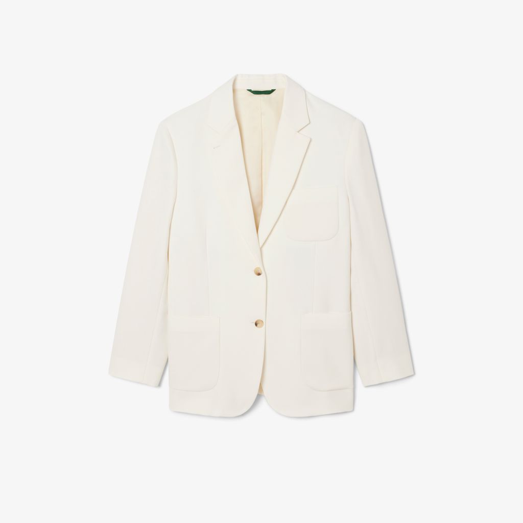Áo Blazer Lacoste Nữ Chất Liệu Vải Twill