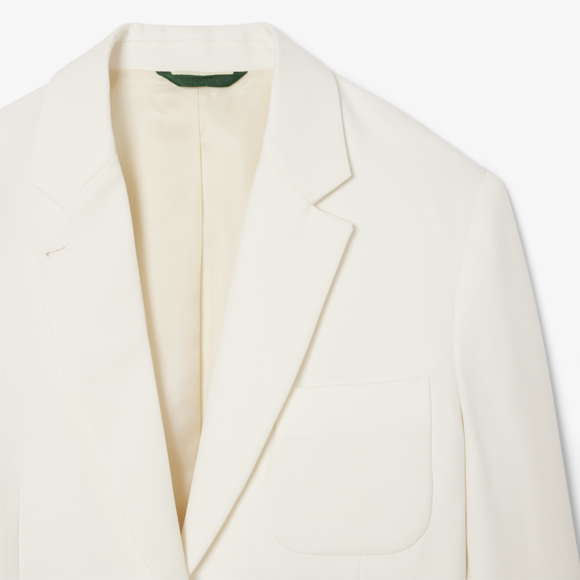Áo Blazer Lacoste Nữ Chất Liệu Vải Twill
