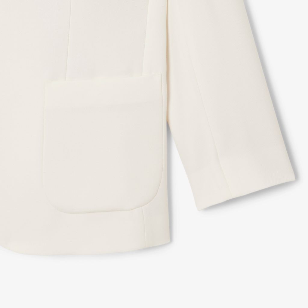 Áo Blazer Lacoste Nữ Chất Liệu Vải Twill