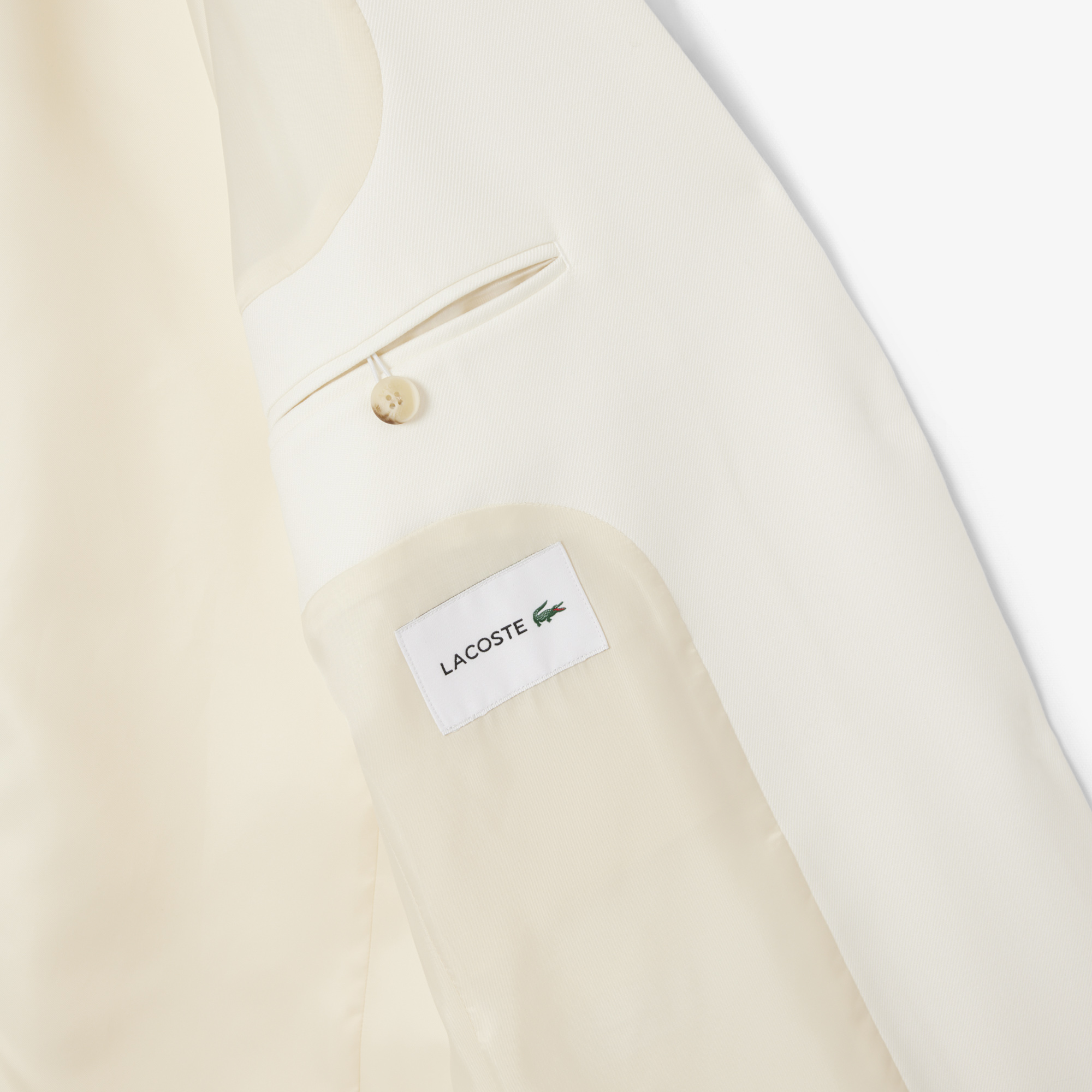 Áo Blazer Lacoste Nữ Chất Liệu Vải Twill