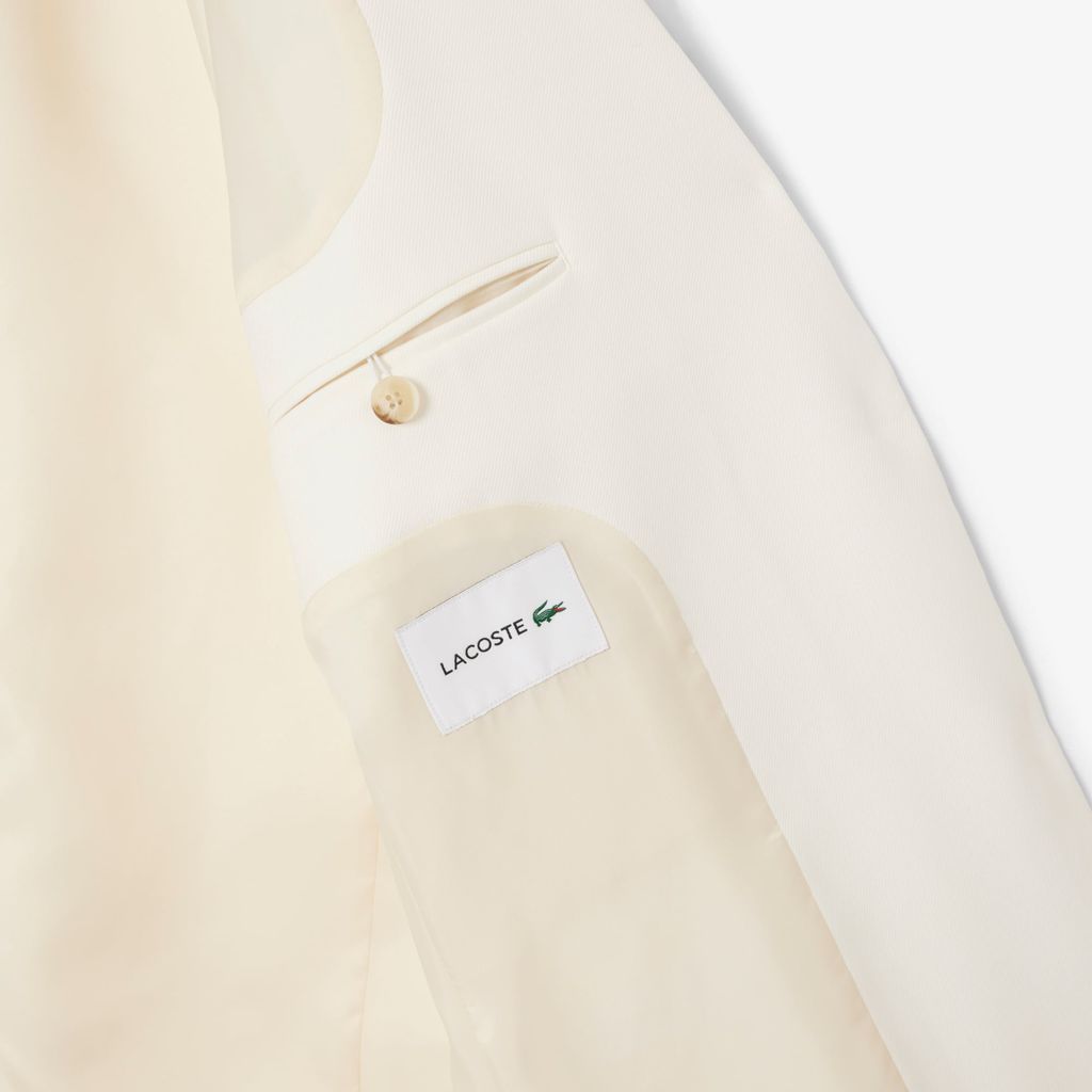 Áo Blazer Lacoste Nữ Chất Liệu Vải Twill