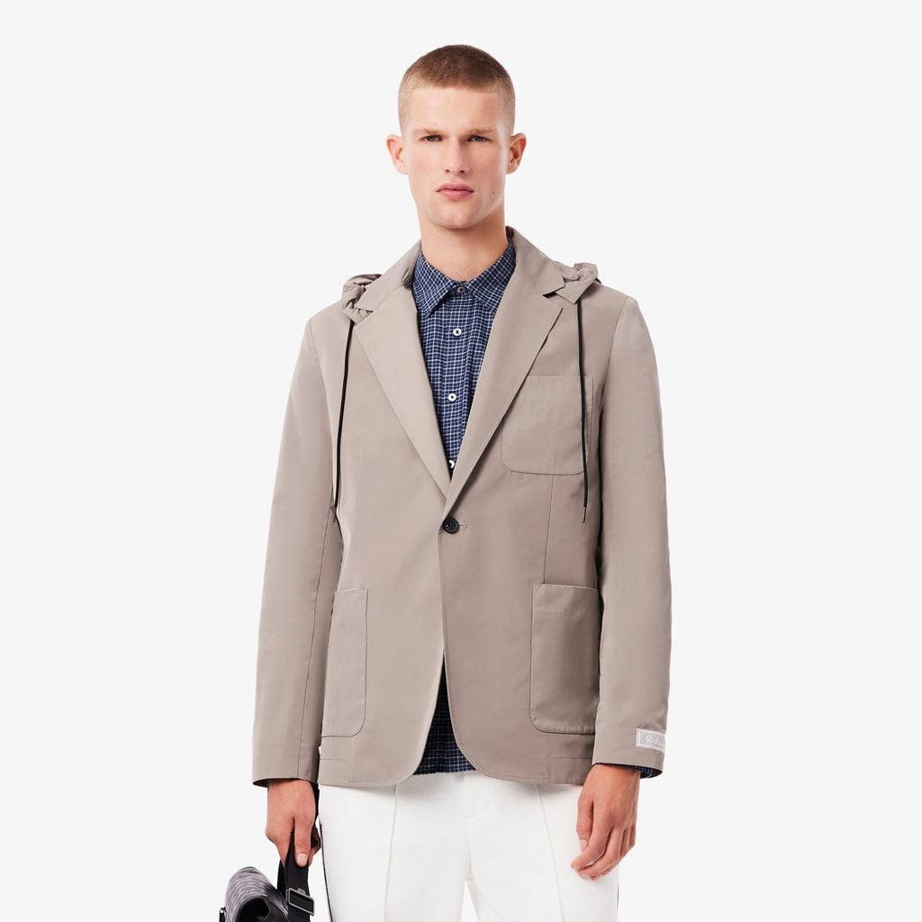 Áo Khoác Lacoste Nam Blazer Twill Có Mũ Trùm Đầu