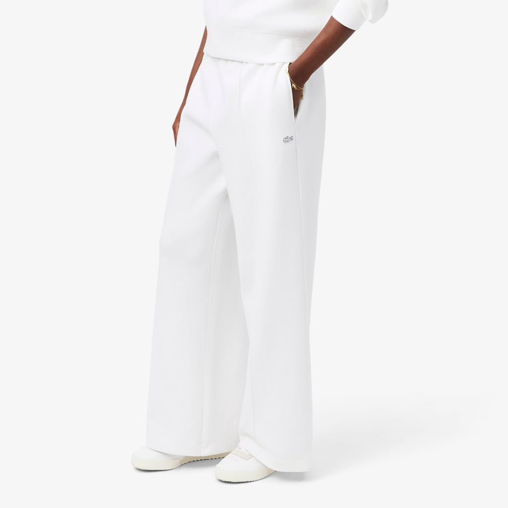Quần Nỉ Lacoste Nữ Ống Rộng Chất Liệu Jersey