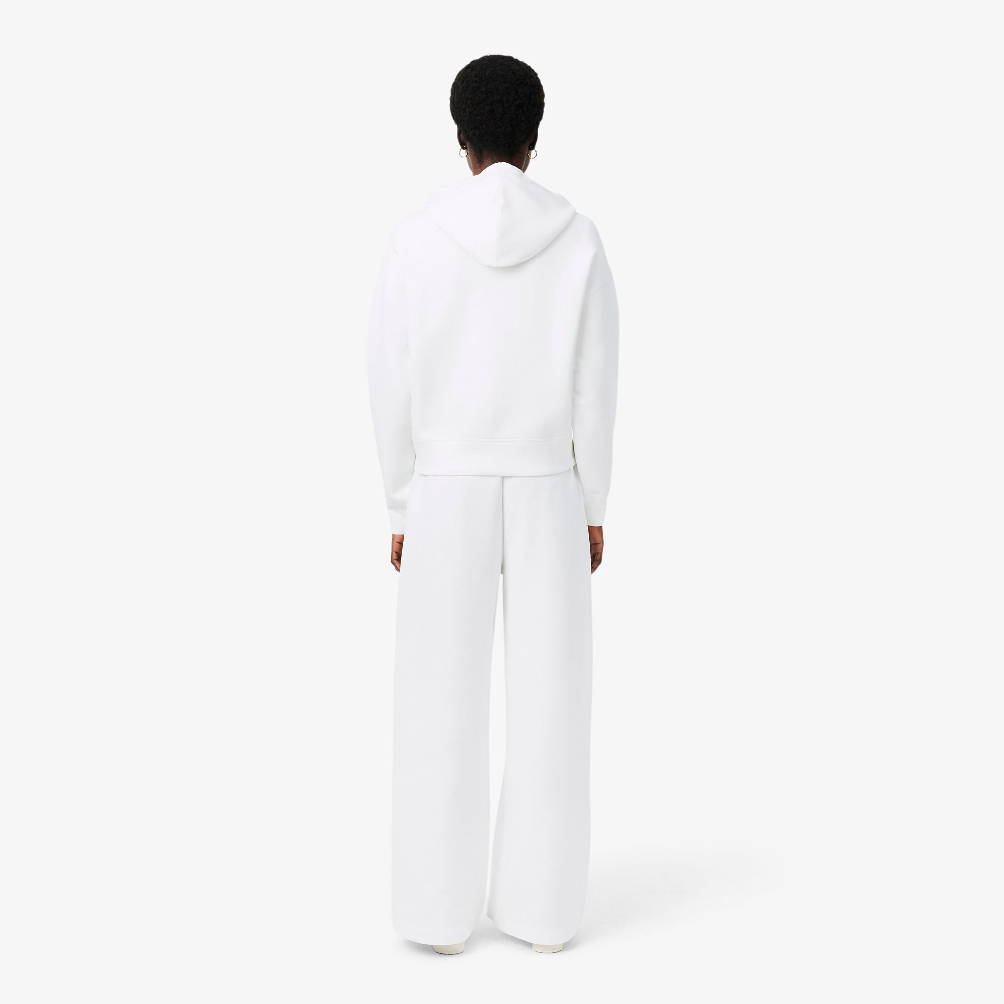 Quần Nỉ Lacoste Nữ Ống Rộng Chất Liệu Jersey