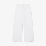 Quần Nỉ Lacoste Nữ Ống Rộng Chất Liệu Jersey