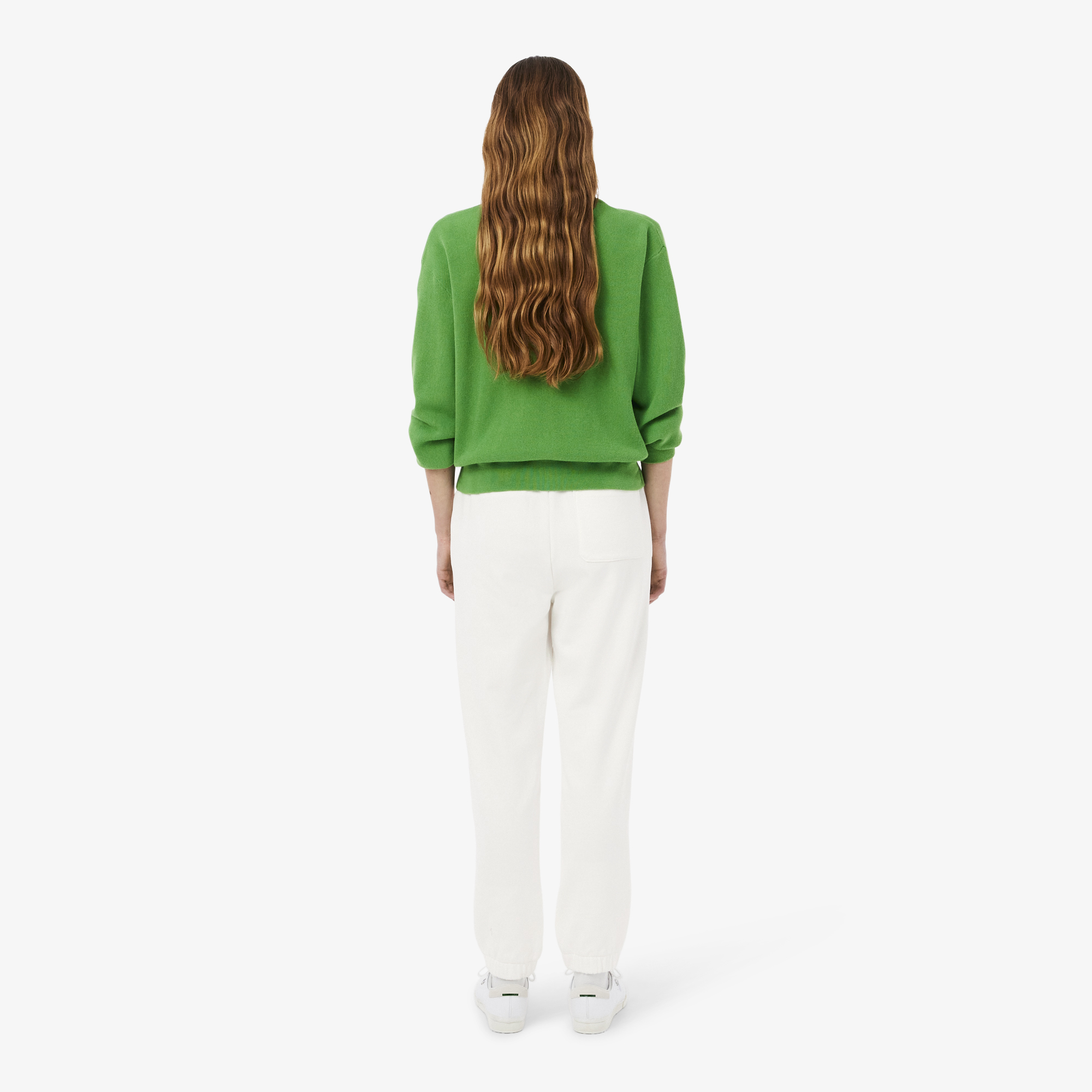 Quần Nỉ Lacoste Nữ Ống Đứng Có Logo