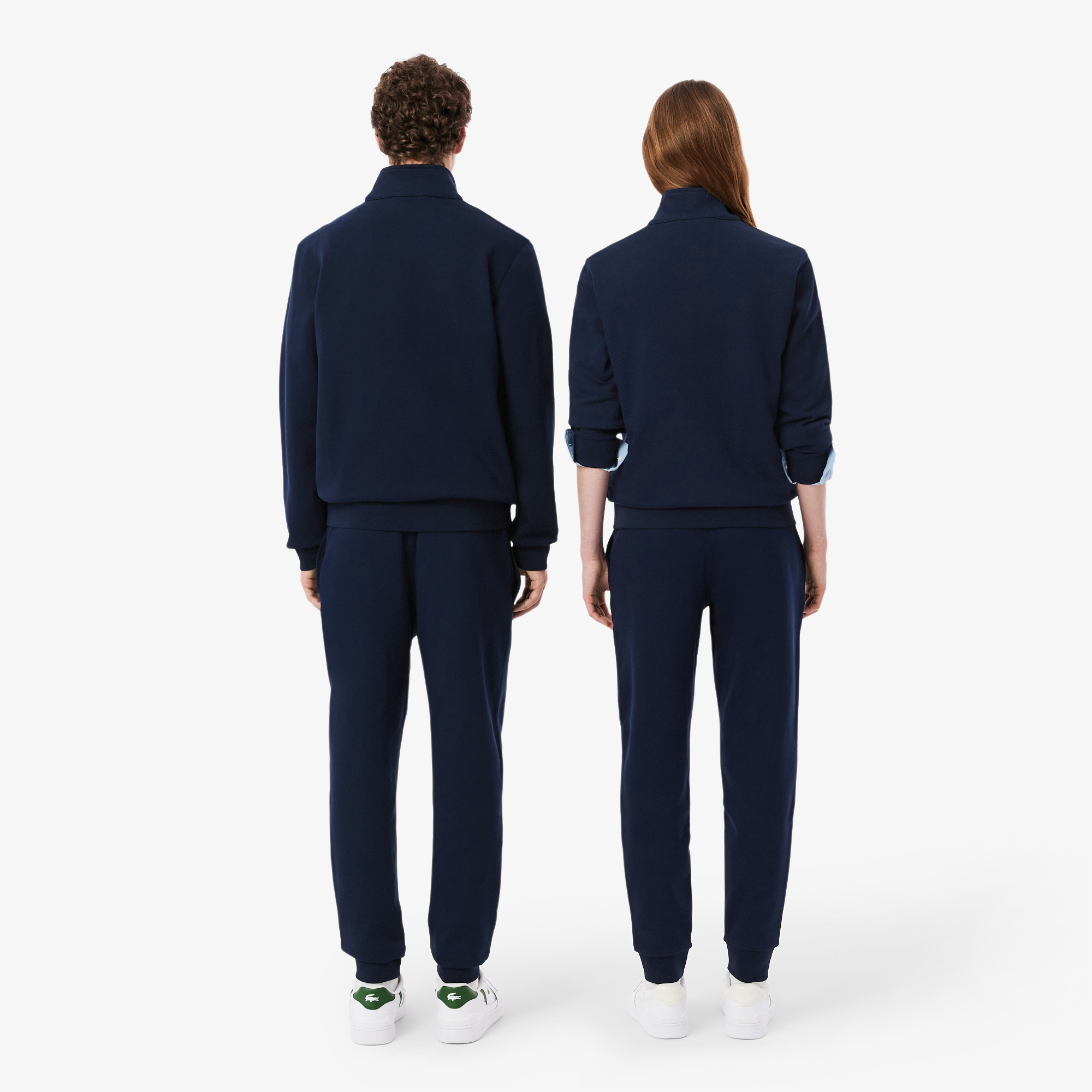Quần Nỉ Lacoste Unisex Ống Côn Logo Dập Nổi