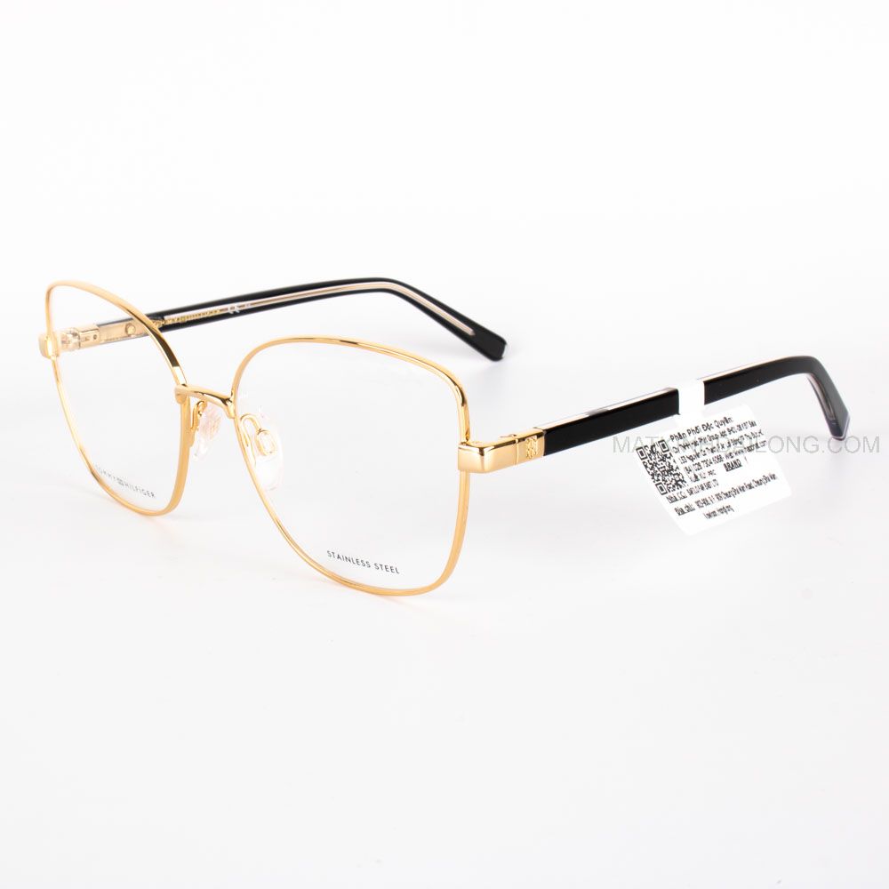  GỌNG KÍNH TOMMY HILFIGER TH1962 KIM LOẠI OVAL MẮT MÈO NỮ 