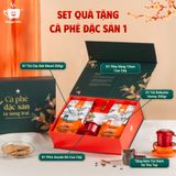  Set Quà Tặng Cà Phê Đặc Sản - Hộp Quà Doanh Nghiệp Cao Cấp, Combo Quà Tặng Cafe Nguyên Chất, cafe Hòa Tan Kèm Phin, thìa Từ Message Coffee 
