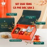  Set Quà Tặng Cà Phê Đặc Sản - Hộp Quà Doanh Nghiệp Cao Cấp, Combo Quà Tặng Cafe Nguyên Chất, cafe Hòa Tan Kèm Phin, thìa Từ Message Coffee 
