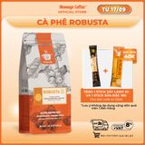  Cà phê Robusta nguyên chất rang mộc 100% vị truyền thống đậm đà thơm nồng cafe pha phin ngon gói 500gr từ Message Coffee 