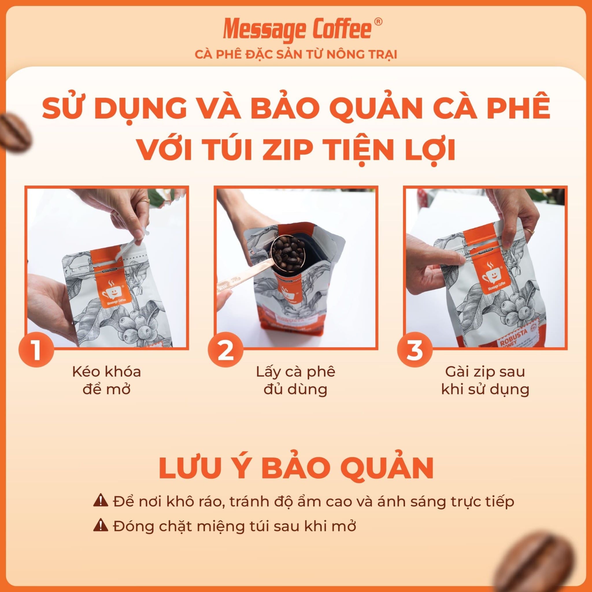 Cà phê nguyên chất Cầu Đất Blend rang mộc 100% thơm quyến rũ hậu ngọt đắng đầm dùng pha máy - pha phin từ Message Coffee 