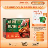  Cà phê Cold Brew túi lọc Arabica Cầu Đất tiện lợi một bước pha chế cho người bận rộn từ Message Coffee hộp 10 túi x 20gr 