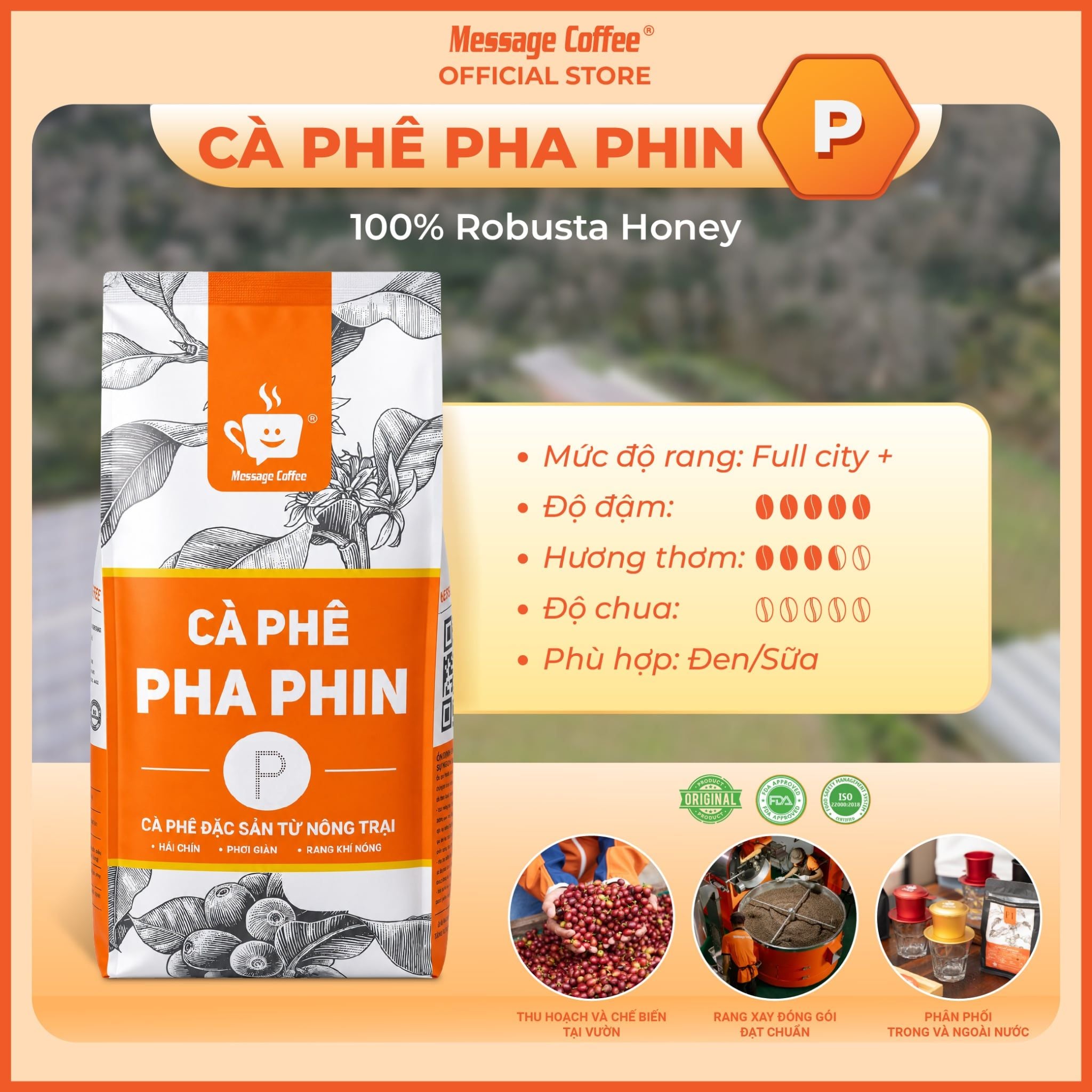  Cà phê pha phin P 10Kg từ Message Coffee 