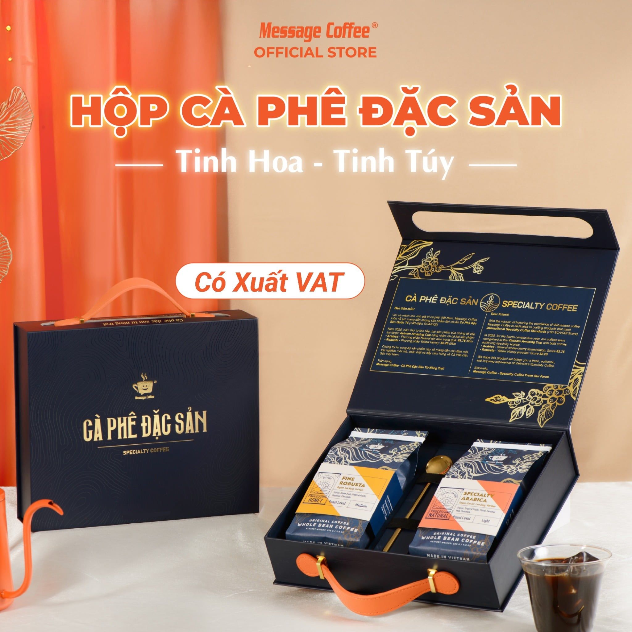  Hộp Quà Tết Cà phê Đặc sản VietNam Amazing Cup, Combo Cafe Specialty, Set Quà tặng Sang trọng Cao Cấp từ Message Coffee 