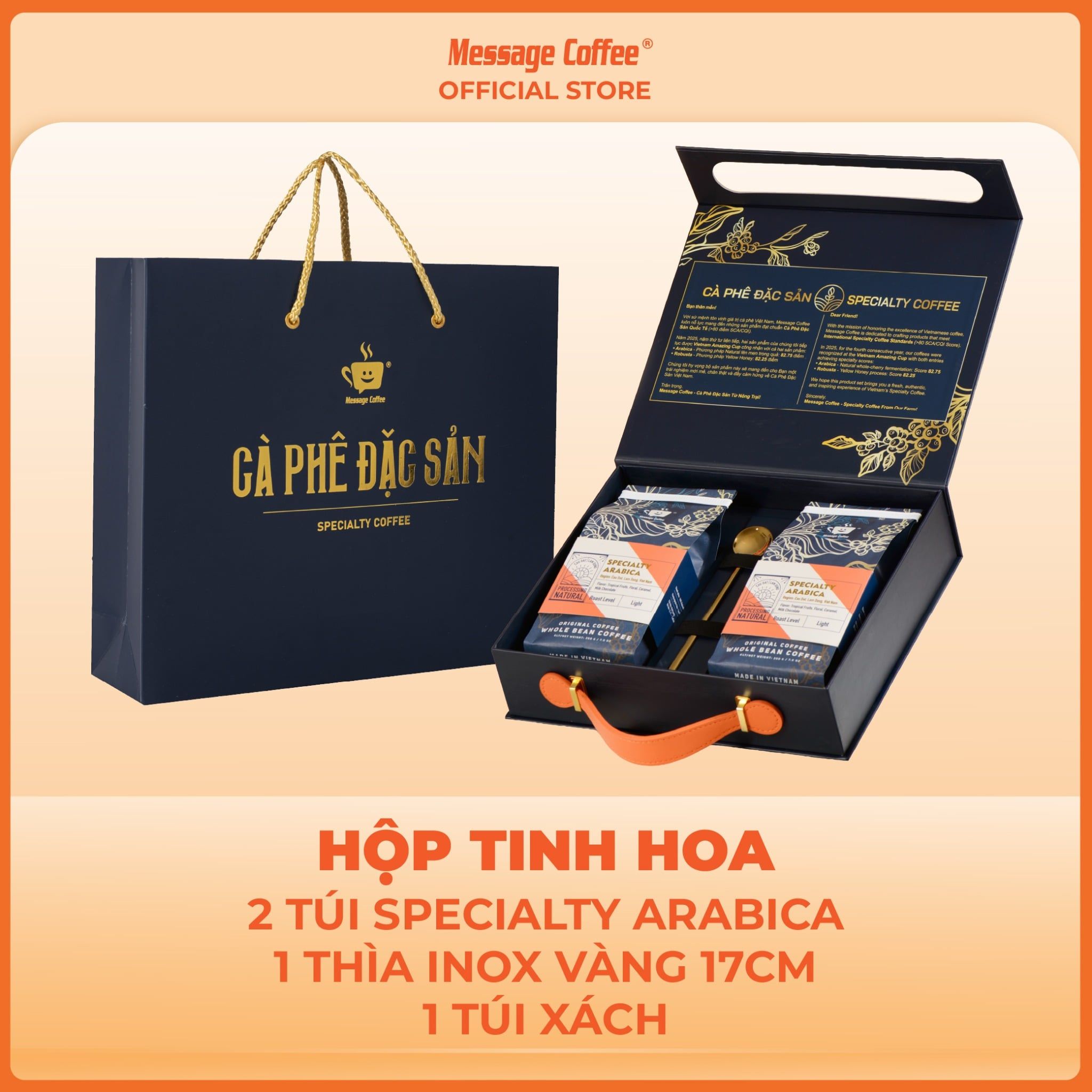  Hộp Quà Tết Cà phê Đặc sản VietNam Amazing Cup, Combo Cafe Specialty, Set Quà tặng Sang trọng Cao Cấp từ Message Coffee 