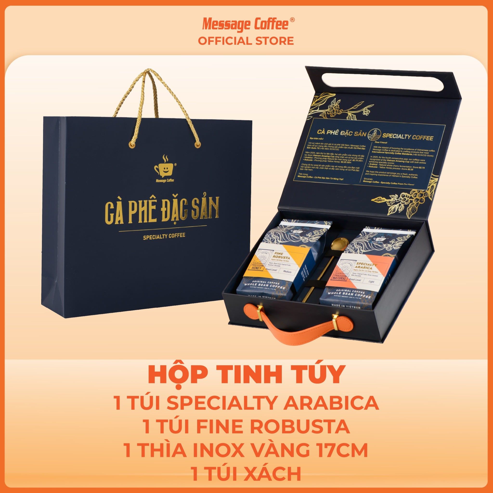  Hộp Quà Tết Cà phê Đặc sản VietNam Amazing Cup, Combo Cafe Specialty, Set Quà tặng Sang trọng Cao Cấp từ Message Coffee 