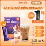  Cà phê Muối Hồng Himalaya hòa tan đậm đà từ Message Coffee, đặc sản cafe Huế thơm ngon tiện lợi, hộp 10 gói x 18gr 