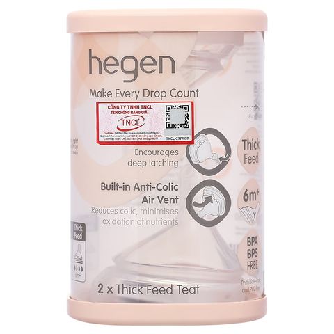 Bộ 2 Núm ti Hegen size Y-cut dùng thức ăn sệt
