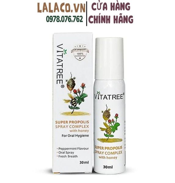 Chai Xịt Keo Ong Vitatree - Giảm Đau Họng - 30ml - [ÚC]