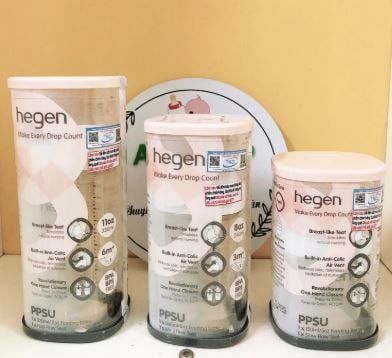 Bình sữa Hegen PPSU 240ml núm ti size M từ 3 – 6 tháng
