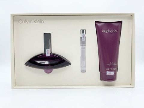 Giftset Nước Hoa Nữ Calvin Klein Euphoria EDP (100ml + 10ml + 200ml)