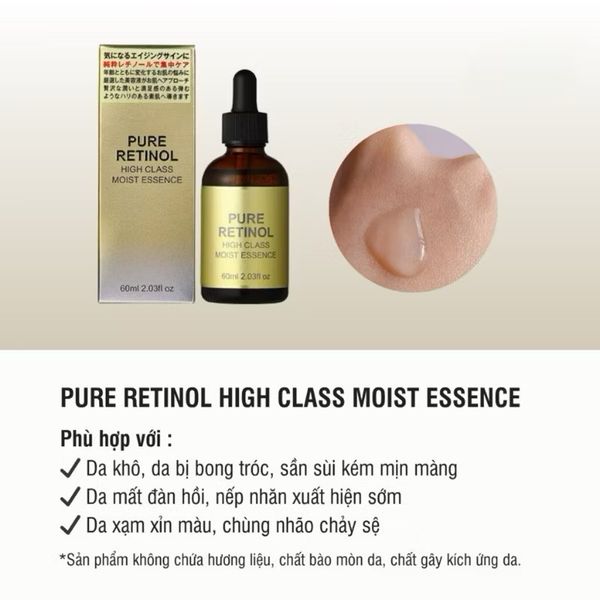Tinh chất hổ trợ chống lão hóa Pure Retinol High Class Moist Essence 60ml - Hàng Nhật