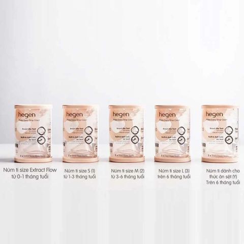 Bộ 2 Núm ti Hegen size S từ 1 – 3 tháng