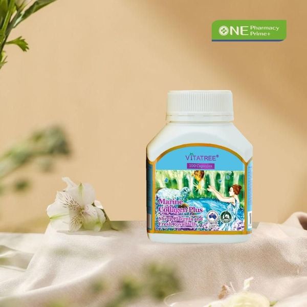 Viên Uống Vitatree Marine Collagen Plus Collagen Đẹp Da - 100 Viên