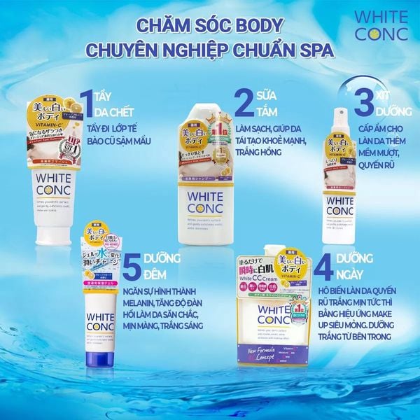 Kem dưỡng trắng da ban ngày toàn thân White ConC Cream Body Nhật Bản