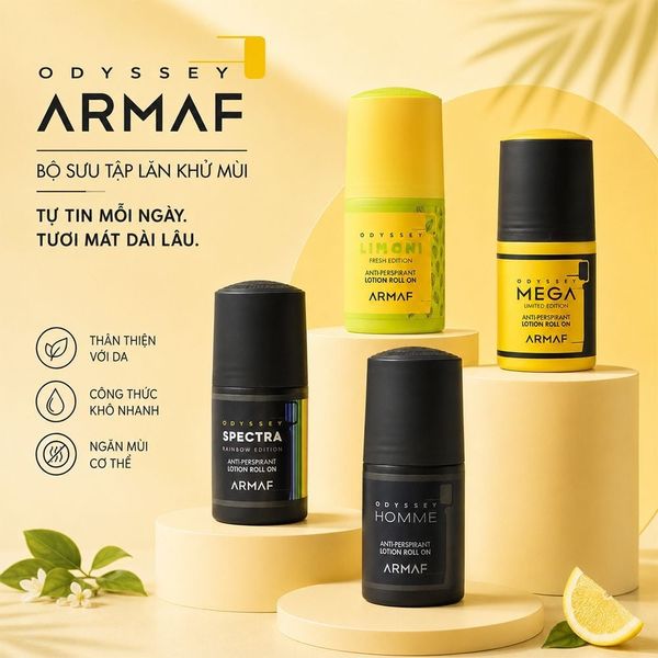 Lăn Khử Mùi Armaf Odyssey Limoni 75g