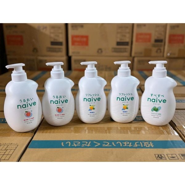 Sữa Tắm Kracie Naive Body Wash Sạch Dịu Nhẹ Dưỡng Ẩm Mịn Màng Nhật Bản 530ml