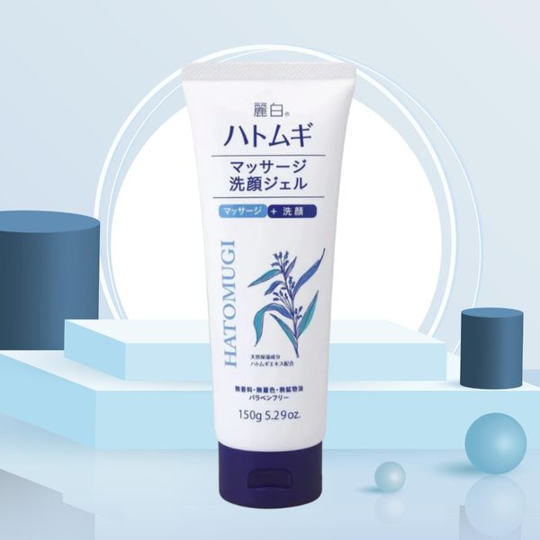 Kumano Gel rửa mặt Hatomugi Massage Face Wash 150g