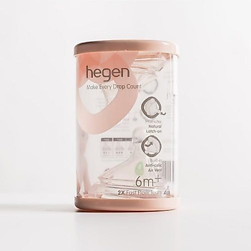 Bộ 2 núm ti Hegen đủ size S, M, L từ sơ sinh đến 6 tháng, Extract Flow, dùng thức ăn sệt