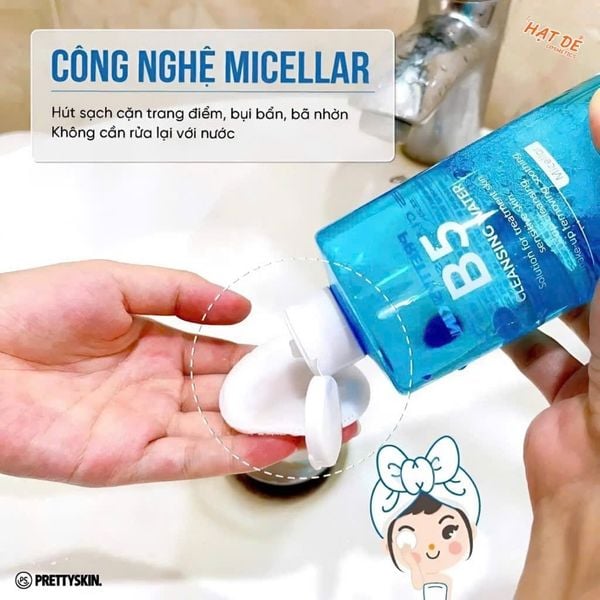 Nước Tẩy Trang Prettyskin B5 Phục Hồi Da Nhạy Cảm 500ml