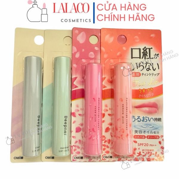 Son Dưỡng Chống Nắng Nhật Bản Dưỡng Ẩm Sâu Cho Môi Nhạy Cảm Khô Nứt Nẻ Omi Menturm Deepner Nhật Bản (2.3g/thỏi)
